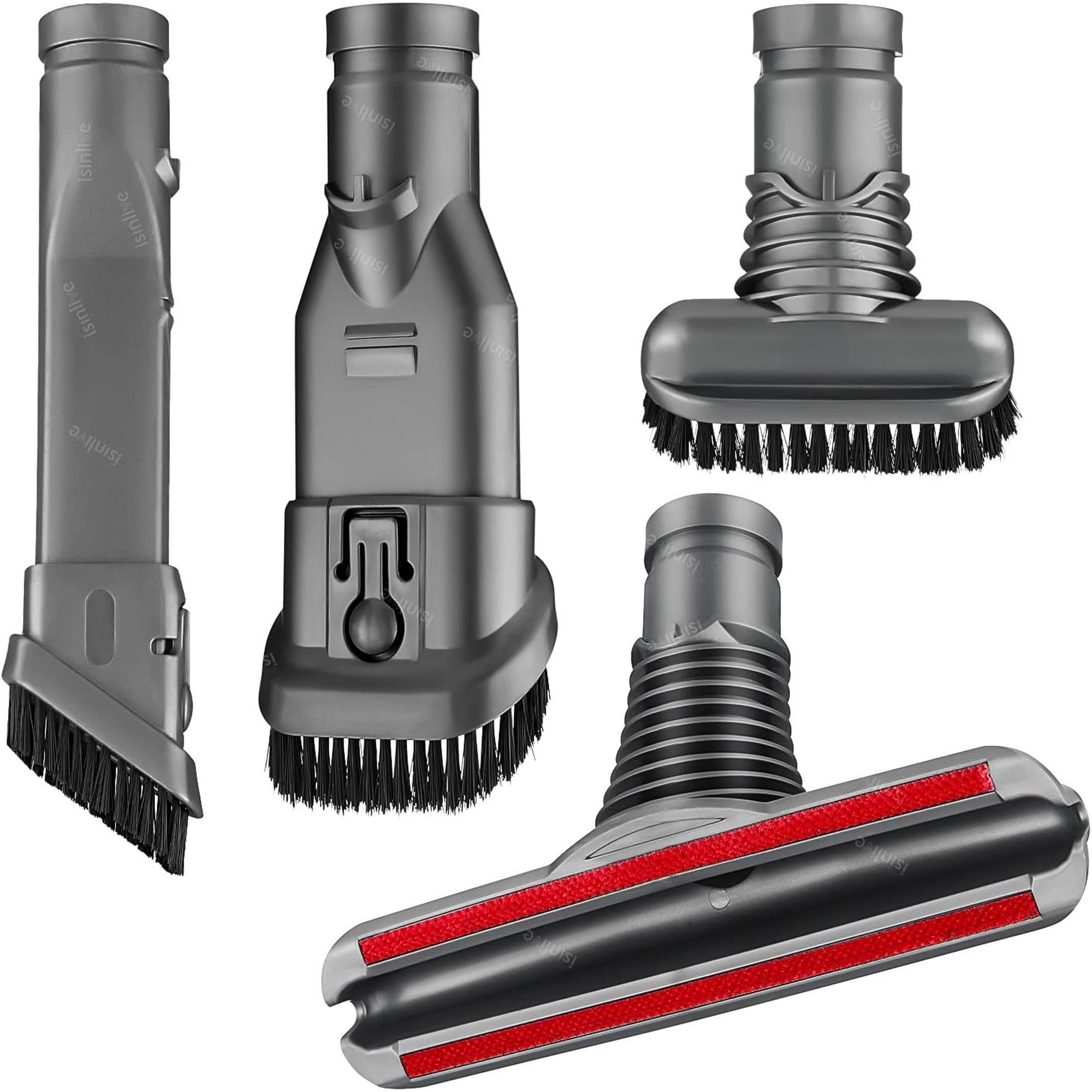 Attachment Brush Kit for Dy*son V6 DC30 DC31 DC34 DC35 DC39 DC41 DC44 DC45 DC52 DC58 DC59 DC61 DC62 DC63 DC74 Vacuum, 4 Brush Set
