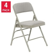 Set of 4 National Public Seating Upholstered Folding Chairs