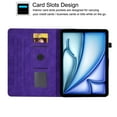 thumbnail image 5 of GSFY Case for 2024 iPad Air 11 Inch 6th Gen (M2), Smart PU Leather Wallet Stand Protective Shell Auto Sleep Wake for iPad Air 11 6th/ iPad Air 10.9 4th &5th/ iPad Pro 11 (2018-2022), Purple TREE, 5 of 8
