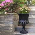thumbnail image 3 of WORTH 25" H. Metal Urn Planters 2-Pack - Black Classic Antique Iron Plant Pots - Large Decorative Rustic Flower Pots for Outdoor Use - Traditional Urn Planter for Garden, Patio, Front Porch, 3 of 7