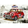 thumbnail image 2 of Sola, Bresso 14x11 White Modern Wood Framed Museum Art Print Titled - London Car, 2 of 4