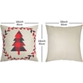 thumbnail image 2 of SUFAM Set of 4 Pillow Cases Buffalo Checked Plaid Christmas Farmhouse Tree Deer Snowflake Red Winter Throw Pillowcase Cover Cushion Case Home Decor 18x18 inch, 2 of 7