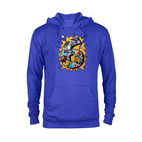 Marvel Avengers Comics 6th Birthday - Pullover Hoodie for Adults - Customized-Royal Heather