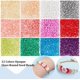 thumbnail image 4 of 6600 cuentas de vidrio pequeñas de 2 mm con agujero de 1 mm, 12 colores, espaciadoras redondas 12/0, para cintura., 4 of 6