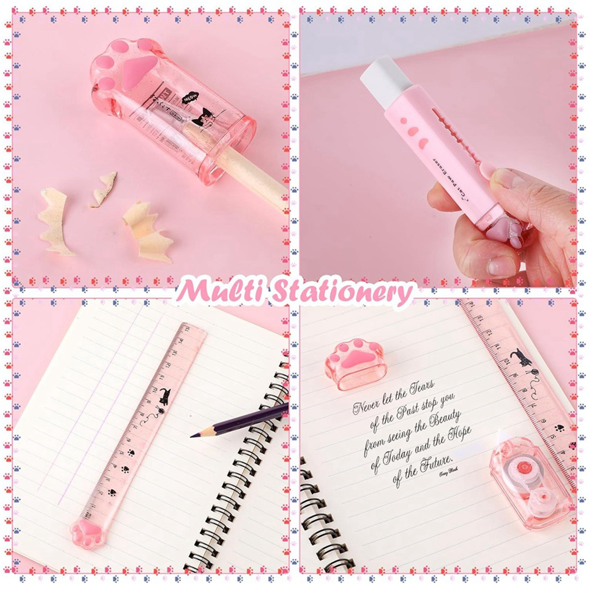 Règle Pochoir Chat En Métal - 14,7x3,7 Cm, Design Cartoon - Pour Dessin, Mesure, Fournitures De Bureau/école - Portable, Cadeau Créatif