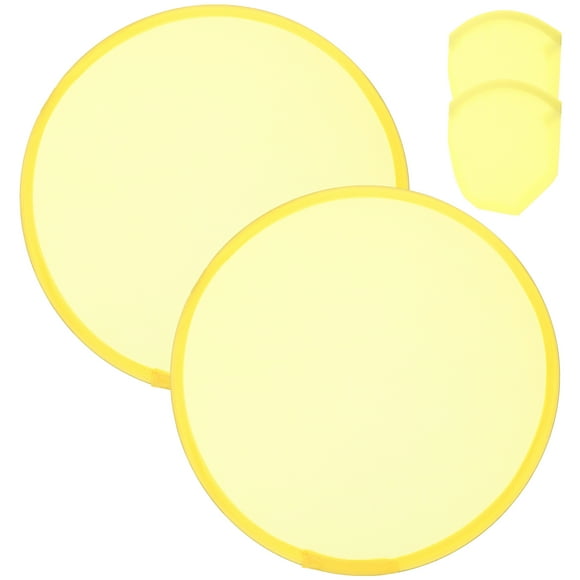 2 ventiladores plegables de verano de mano, redondos, en blanco, portátiles