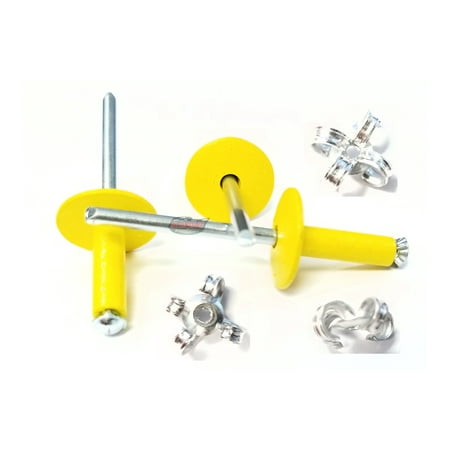 

Yellow 3/16 Pop Rivets Aluminum Large Head Exploding Banana Peel Back Fasteners .125 - .560 Grip Range