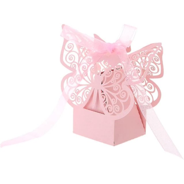 50 Pcs Wedding Favor Boxes C Boxes With Ribbon For Wedding Banquet Kindergarten