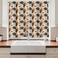 thumbnail image 2 of Ambesonne Retro Kitchen Curtains, Circular Whimsical Shapes Art, 55"x36", Blush Pale Caramel Rust, 2 of 3