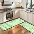 thumbnail image 3 of Kitchen Rugs Sets Of 2,Green Yellow Checkerboard Checkered Pattern Anti Fatigue Kitchen Mat Rugs Non Slip Washable,Decorative Kitchen Floor Mats for Kitchen,Sink,Laundry,17"x47"+17"x47", 3 of 5