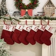 thumbnail image 4 of KCEHTA Christmas Stockings with Initials, Embroidered Personalized Knit Christmas Stocking Red and White Knitted Christmas Stocking for Family Holiday Party Fireplace Hanging Decorations, 4 of 7