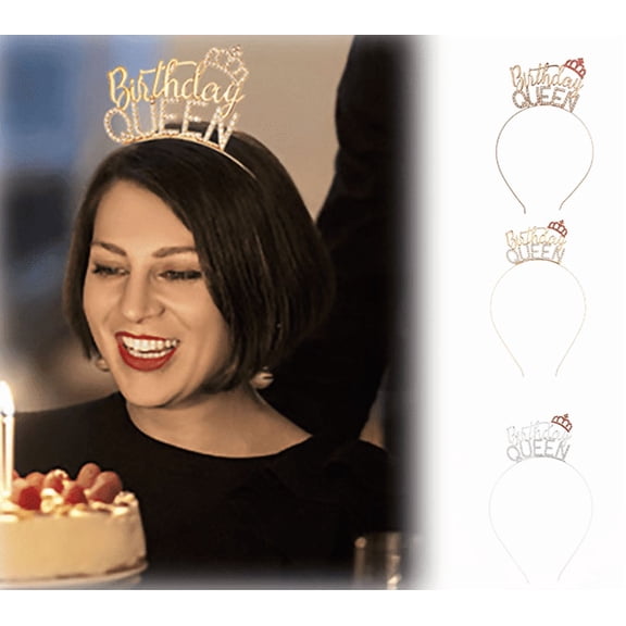 Yoyauz Birthday Crown Birthday Queen Headband Girl Birthday Crown Women