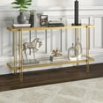 thumbnail image 2 of Evelyn&Zoe Inez 55" Wide Rectangular Console Table in Brass, 2 of 7