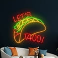 thumbnail image 5 of Handmadetneonsign Let's Taco Neon Sign, Mexican Tacos Wall Art Decor, Mexico Restaurant Wall Decor, 5 of 5