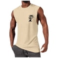 thumbnail image 3 of HCNTES Men's Tank Top Slim Fit Soft Breathable Tank A Shirt Comfortable Men's Vest(Beige,XL), 3 of 6