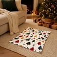 thumbnail image 7 of Cififendec Christmas Multi Color Tree Print Fleece Throw Blanket, 39.37"×27.56", Soft Plush Blanket with Xmas Tree Patterns for Bed Sofa Holiday Lounging, 7 of 7