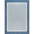 thumbnail image 3 of 4x6 Water Resistant, Indoor Outdoor Rugs for Patios, Front Door Entry, Entryway, Deck, Porch, Balcony | Outside Area Rug for Patio | Blue, Solid Border | Size: 4' x 5'3'', 3 of 8