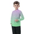 thumbnail image 5 of OKSALE Boys Button Down Shirts Size 8 Long Sleeve Shirt Trendy Casual Gradient Tops School Uniform Dress Shirt with Chest Pocket for 6 Months - 8 Years Toddlers Boys Clothes Size 10-12, 5 of 8