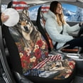 thumbnail image 2 of Uorisanigo Car Seat Covers Set of 2 Premium High Back Seat Cover Soft and Comfortable Floral Wolf USA Flag Auto Seats Covers Universal for SUVs Trucks Van Sedans, 2 of 7