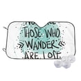 thumbnail image 2 of Lsque Not All Who Wander Are Lost1 Car Windshield Sun Shade | Accordion Folding Style Auto Shade for Car Truck SUV Van | Blocks UV Rays Sun Visor Protector | Small, 2 of 7