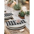 thumbnail image 5 of Black White Plaid Cloth Napkins Set of 4 Reusable Dinner Napkins, Modern Simple Buffalo Check Gingham Cocktail Napkin Washable Table Napkins for Wedding/Holiday Party/Baby Shower 20"x20", 5 of 7