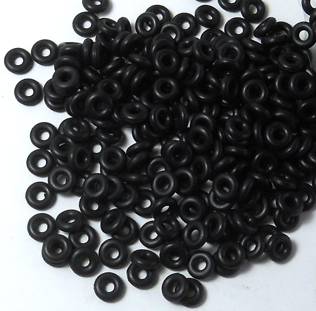 500 Stop, Loose Beads, Inserts Black Rubber 6mm Donut Spacers - Walmart.com