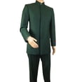 thumbnail image 4 of Men Apollo King Band Collarless Church Suit Mandarin 5 Hidden Buttons AG59 Green, 4 of 9