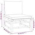 thumbnail image 4 of vidaXL 3 Piece Garden Lounge Set with Green Cushions Bamboo, 4 of 5