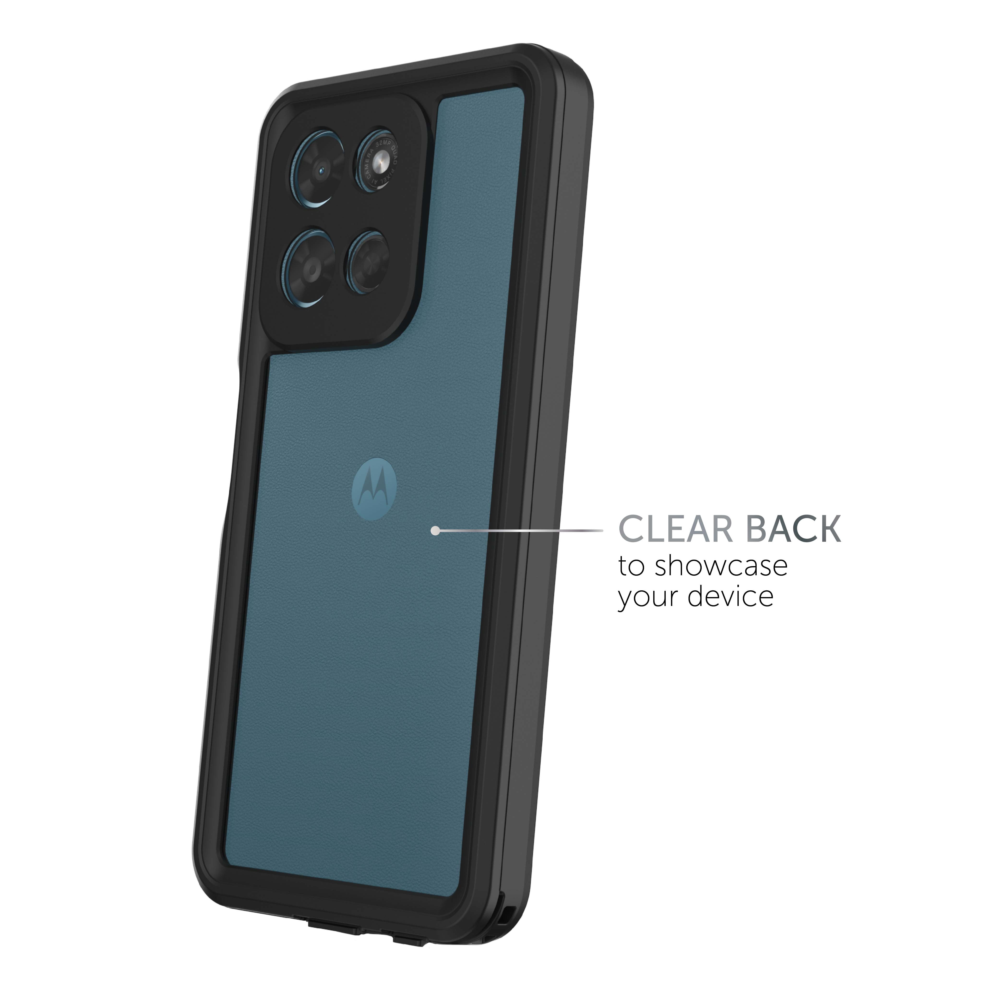 Body Glove Waterproof Tidal Phone Case for Motorola moto g PLAY (2026) - Black/Clear