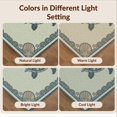 thumbnail image 7 of Design&I 3'x5' Washable Accent Rug Pet Friendly & Non-Slip Built-In Grip Turtle Nautical Wave Seashell Border Motif Starfish Coral Ocean Flowing Dynamic for Bedroom, Walk-in Closet, 7 of 7