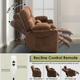 thumbnail image 3 of Loveseat Recliner, Power Reclining Loveseat, Electric Reclining Loveseat with Heat and Massage, Fabric Reclining Loveseat with Console, Cup Holders, Lumbar Support for Living Room, 3 of 7