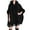 Black, variant on Wancir Poncho Hooded Shawl Wrap Women Cape Winter Faux Fur Trim Coat Sleeveless Cardigan Dressy Cloak for Party