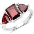 thumbnail image 1 of 3.45 Carat Genuine Garnet .925 Sterling Silver Ring QJ Model, 1 of 3