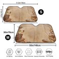 thumbnail image 3 of Fotbe Engraved Coffee On Kraft Paper Car Windshield Sunshade | Sun Visor Protector Front Window Shade, Keeps Out UV Rays, Keeps Your Vehicle Cool-Small, 3 of 7