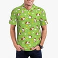thumbnail image 2 of Balery Guinea Pigs Printed Men’s Short Sleeve Polo Shirt, Midweight Men's Shirt,Golf Polo shirts -X-Large, 2 of 8