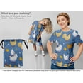 thumbnail image 6 of oneOone Cotton Cambric Grayish Blue Fabric Hen Dress Material Fabric Print Fabric By The Yard 56 Inch Wide-7Y, 6 of 6