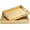 Golden, variant on MODE HOME Set of 2 Woven Leather Ottoman Trays - Rectangular Decorative Trays with Gold Handles - Luxury Coffee Table & Serving Trays for Home Decor (Gold)