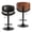 Black, variant on Swivel Bar Stools Set of 2 Adjustable Counter Barstools ,PU Leather Bentwood Stools Chairs with Footrest for Kitchen Island, Dining Room, Home Bar, Black