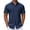 Dark Blue, variant on Mens Button Down Short Sleeve Shirt Wrinkle Free Dress Shirts Casual Summer Shirts