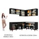 thumbnail image 5 of Madesa Gabinete de Cocina Integral Completa de Esquinero 382 cm Reims Negro 01, 5 of 10