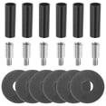thumbnail image 1 of 6 Set Arcade Game Joystick Extender, 9mm Shaft Extender Controller Rod Screw with Dust Cover Washer for Classic Fighting Machine, Silver, 1 of 5