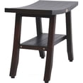 thumbnail image 2 of Contemporary Teak Shower Bench with Shelf in Brown Finish, 2 of 3