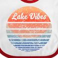 thumbnail image 4 of Inktastic Lake Vibes Distressed Retro Sunset Boys or Girls Baby Bib, 4 of 4