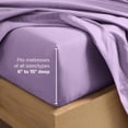 thumbnail image 6 of Bare Home Premium 1800 Collection 4-Piece Bed Sheet Set, Queen, Lavender, 6 of 10