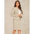 thumbnail image 4 of DARING DIVA 2 Pcs Women's Business Blazer and Pencil Skirt Set XS Dark Apricot, 4 of 6
