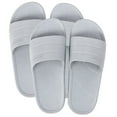 thumbnail image 2 of 50 Pack of Bulk Wholesale Waterproof Flip Flop Slides Sandals for Men, Weddings, House Guests, Indoor and Backyard Outdoor in Gray, 2 of 6