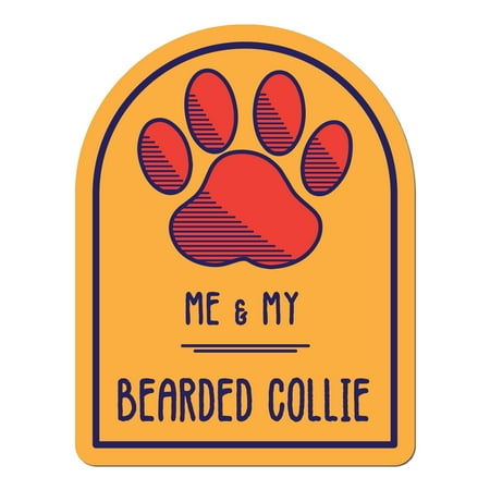 

Me and My Bearded Collie Window Shaped Magnet