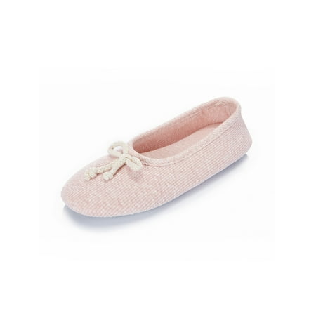 florata ladies house slippers classic terry ballerina slipper with