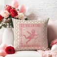 thumbnail image 2 of Valentines Pillow Covers 18X18 Inch Set of 4 Ruffled Heart Love Stamp Cupid Rose Pink Valentines Day Decorations Outdoor Cottagecore Decorative Throw Pillow Cases for Couch Home Decor, 2 of 6