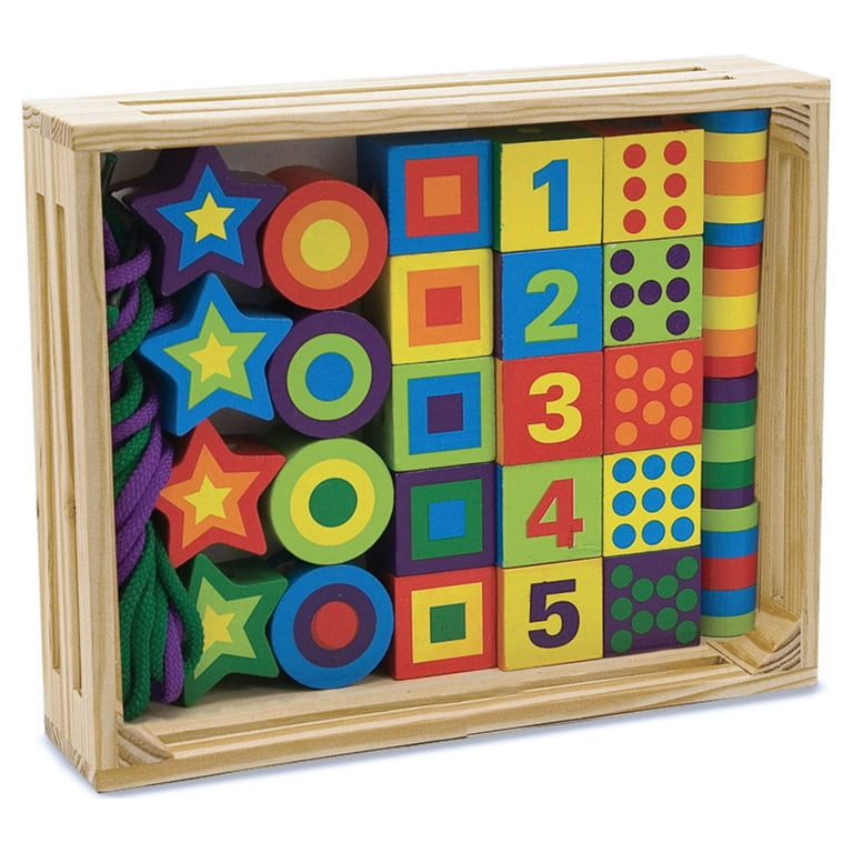 Melissa and doug wooden lacing sale beads